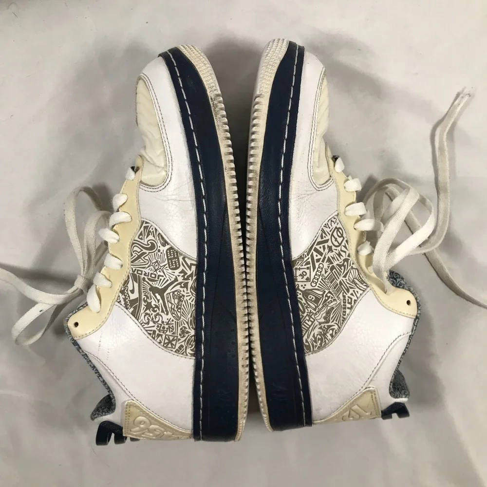 Nike Air Jordan AF-1 Fusion 20 White Lace Up Shoes‎ 332122-103 Mens US 8 EU 41